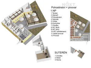 Prodej restaurace, Strážnice, Radějovská, 302 m2