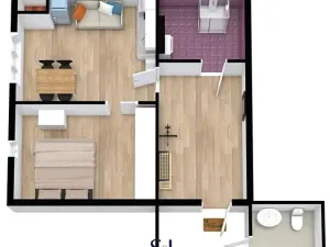 Pronájem bytu 1+1, Roudnice nad Labem, Riegrova, 37 m2