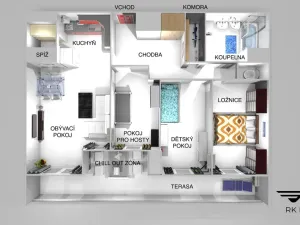 Pronájem bytu 4+kk, Praha - Letňany, Bechlínská, 82 m2