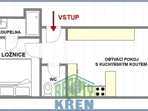 Prodej bytu 2+kk, Praha - Vokovice, Na krutci, 32 m2