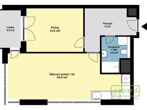 Pronájem bytu 2+kk, Praha - Chodov, Měchnovská, 49 m2