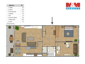 Prodej bytu 3+1, Příbram - Příbram V-Zdaboř, Družstevní, 71 m2