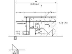 Pronájem bytu 1+kk, Praha, Šimůnkova, 33 m2