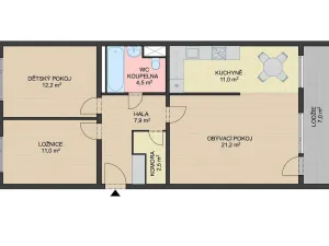 Prodej bytu 3+1, Praha - Petrovice, Jakobiho, 70 m2