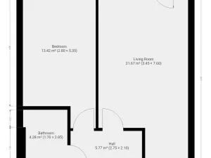 Pronájem bytu 2+kk, Praha - Řepy, Zrzavého, 45 m2