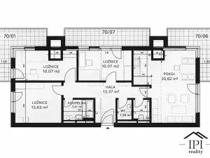 Pronájem bytu 4+kk, Praha - Vysočany, Kabešova, 90 m2