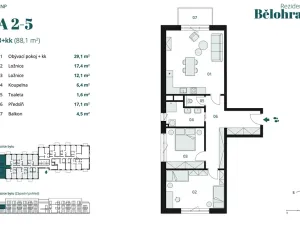 Prodej bytu 3+kk, Lázně Bělohrad, Lázeňská, 88 m2