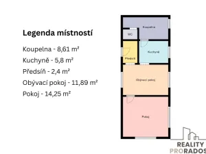 Pronájem bytu 1+1, Hodonín, Kolískova, 43 m2