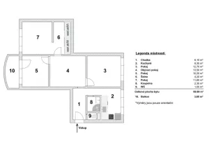 Prodej bytu 3+1, Brno - Lesná, Šrámkova, 72 m2