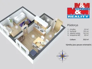 Prodej bytu 1+1, Ústí nad Labem - Neštěmice, Sibiřská, 35 m2