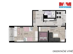 Pronájem bytu 3+1, Liberec - Liberec VI-Rochlice, Sametová, 69 m2