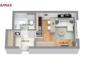 Prodej bytu 1+kk, Brno - Židenice, Velkopavlovická, 25 m2