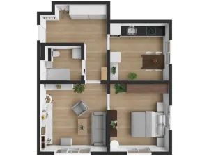 Pronájem bytu 2+1, Pardubice, Jilemnického, 55 m2