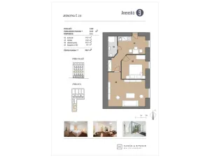 Pronájem bytu 2+1, Brno, Anenská, 49 m2