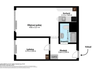 Prodej bytu 2+kk, Teplice, Pražská, 40 m2