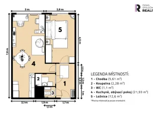 Prodej bytu 2+kk, Praha - Stodůlky, Mezi školami, 46 m2