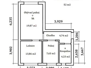 Prodej bytu 3+kk, Zbýšov, Sportovní, 52 m2