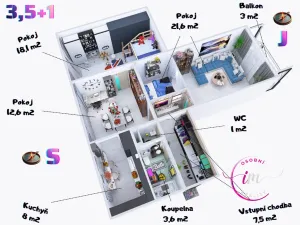 Prodej bytu 3+1, Jihlava, U Hřbitova, 72 m2