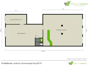 Prodej obchodního prostoru, Hodonín, Měšťanská, 173 m2