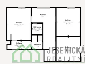 Prodej bytu 3+1, Žulová, Na Rybníčku, 74 m2