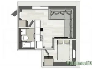 Pronájem bytu 3+kk, Praha - Žižkov, Na Jarově, 50 m2