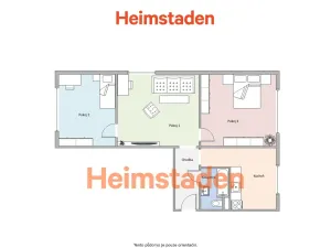Pronájem bytu 3+1, Karviná - Hranice, Slovenská, 55 m2