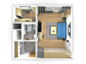 Prodej bytu 1+kk, Praha - Modřany, Nikoly Vapcarova, 32 m2