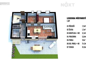 Prodej bytu 3+kk, Rousínov, Mlékařská, 55 m2