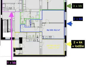 Pronájem bytu 3+kk, Pardubice - Zelené Předměstí, Teplého, 58 m2