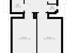 Pronájem bytu 2+kk, Praha - Smíchov, Svornosti, 47 m2
