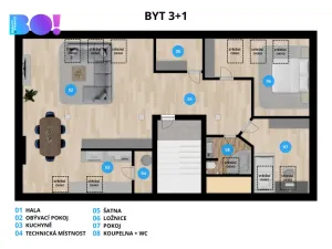 Prodej bytu 3+1, Ostrava, Oblá, 136 m2