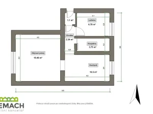Pronájem bytu 2+kk, Uherské Hradiště, Jana Žižky, 46 m2