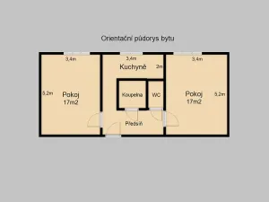 Prodej bytu 2+1, Opava, Edvarda Beneše, 53 m2