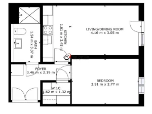 Pronájem bytu 2+kk, Praha - Nusle, Jaromírova, 52 m2
