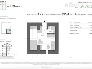Prodej bytu 1+kk, Praha - Vysočany, Kolmá, 23 m2
