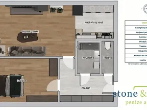 Pronájem bytu 2+kk, Praha - Kamýk, Smotlachova, 43 m2
