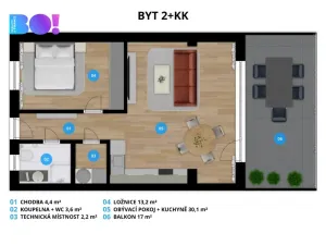 Prodej bytu 2+kk, Soběšovice, 70 m2