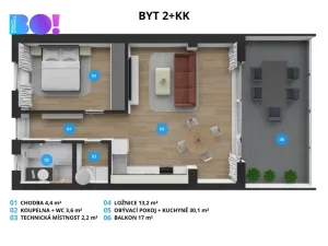 Prodej bytu 2+kk, Soběšovice, 70 m2