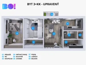 Prodej bytu 3+1, Prostějov, sídl. Svobody, 72 m2