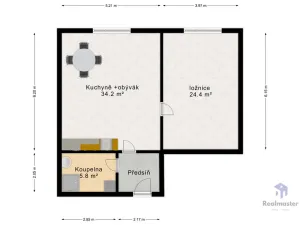 Pronájem bytu 1+1, Ústí nad Labem - Střekov, Novosedlické náměstí, 65 m2