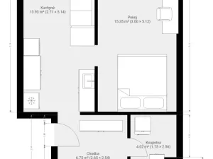 Pronájem bytu 2+kk, Brno, Berkova, 41 m2