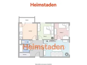 Pronájem bytu 3+1, Karviná - Nové Město, Janského, 66 m2