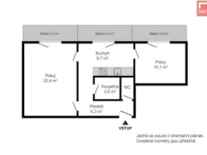 Prodej bytu 2+1, Olomouc, Janského, 54 m2