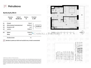 Prodej bytu 2+kk, Ostrava - Zábřeh, Petruškova, 53 m2