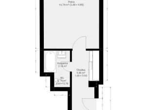 Pronájem bytu 1+1, Brno, Novoměstská, 29 m2