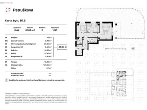 Prodej bytu 3+kk, Ostrava - Zábřeh, Petruškova, 53 m2