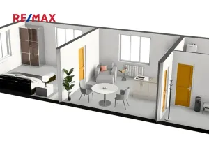 Pronájem bytu 2+kk, Žandov, Pod Dubovkou, 54 m2