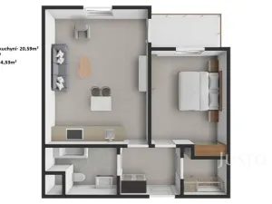 Prodej bytu 2+kk, Praha - Uhříněves, Oty Bubeníčka, 45 m2