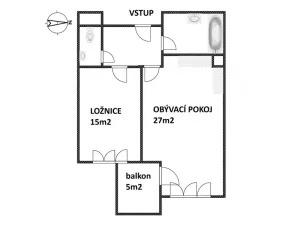 Pronájem bytu 2+kk, Praha - Žižkov, V zahrádkách, 55 m2