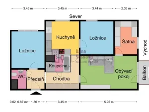 Pronájem bytu 4+1, Jindřichův Hradec - Jindřichův Hradec V, Kosmonautů, 87 m2